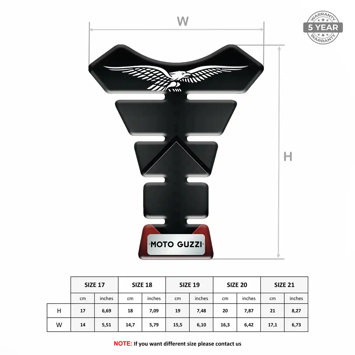 Moto Guzzi Domed Tank Sticker Prime Quality