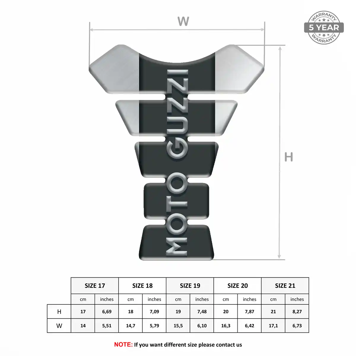 Moto Guzzi Domed Tank Sticker Superior Craft