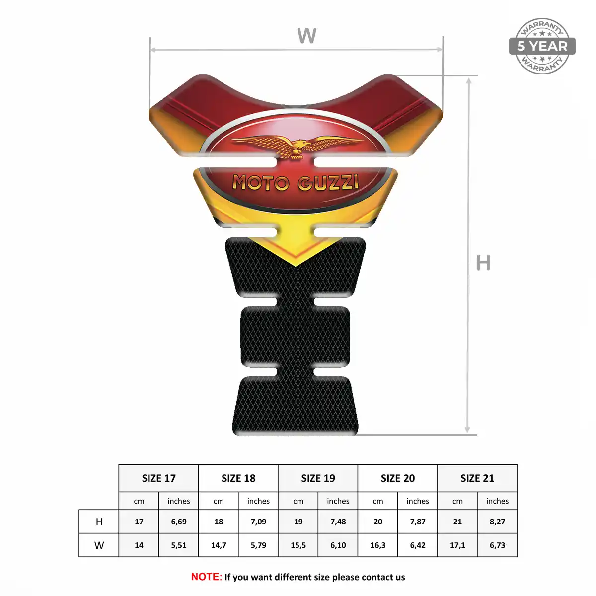 Moto Guzzi Epoxy Tank Pad Superior Craft