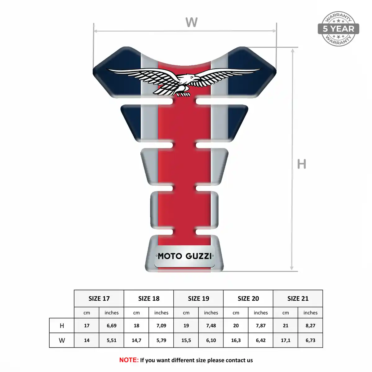 Moto Guzzi Motorbike Tank Pad Refined Design