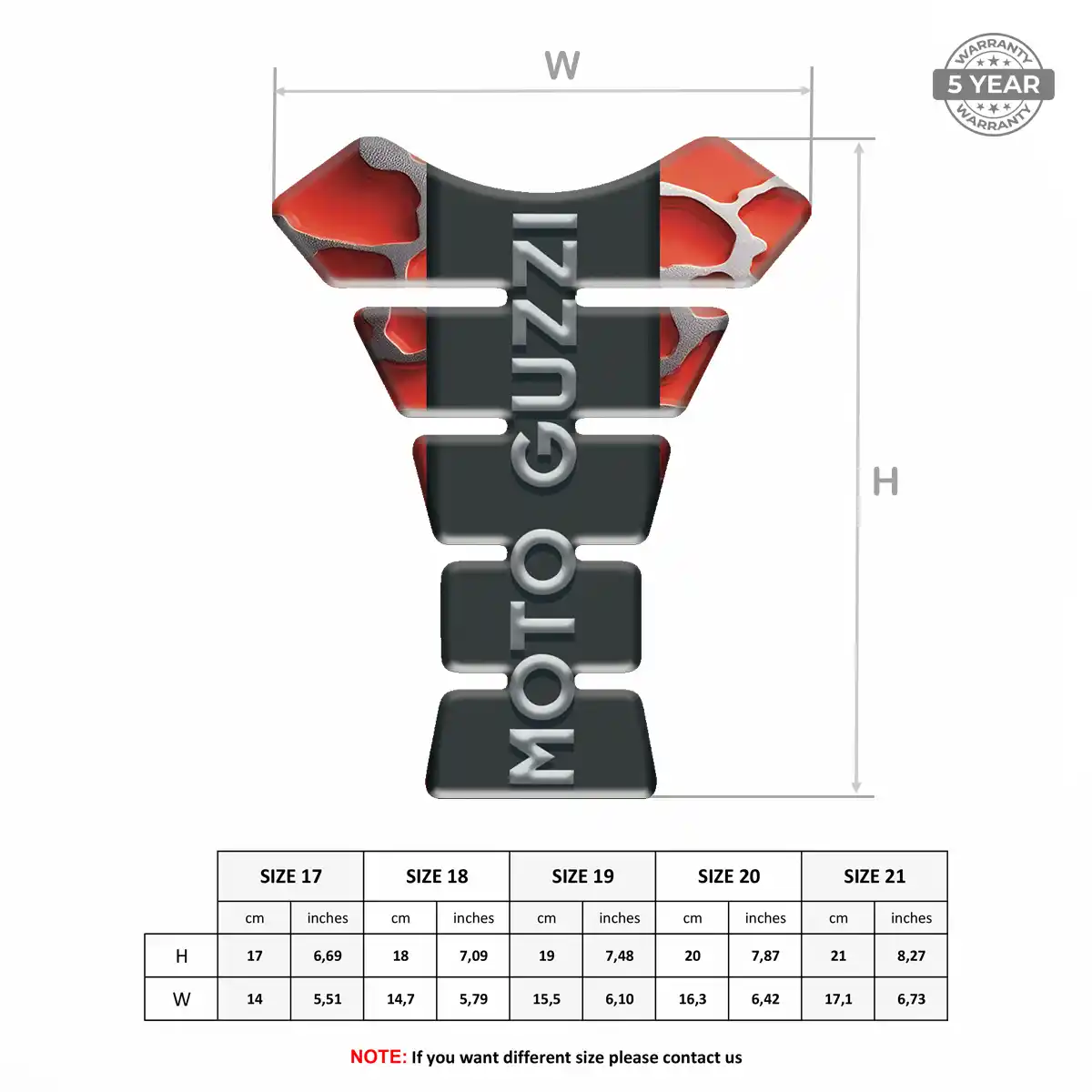 Moto Guzzi Motorcycle Tank Decal Refined Design