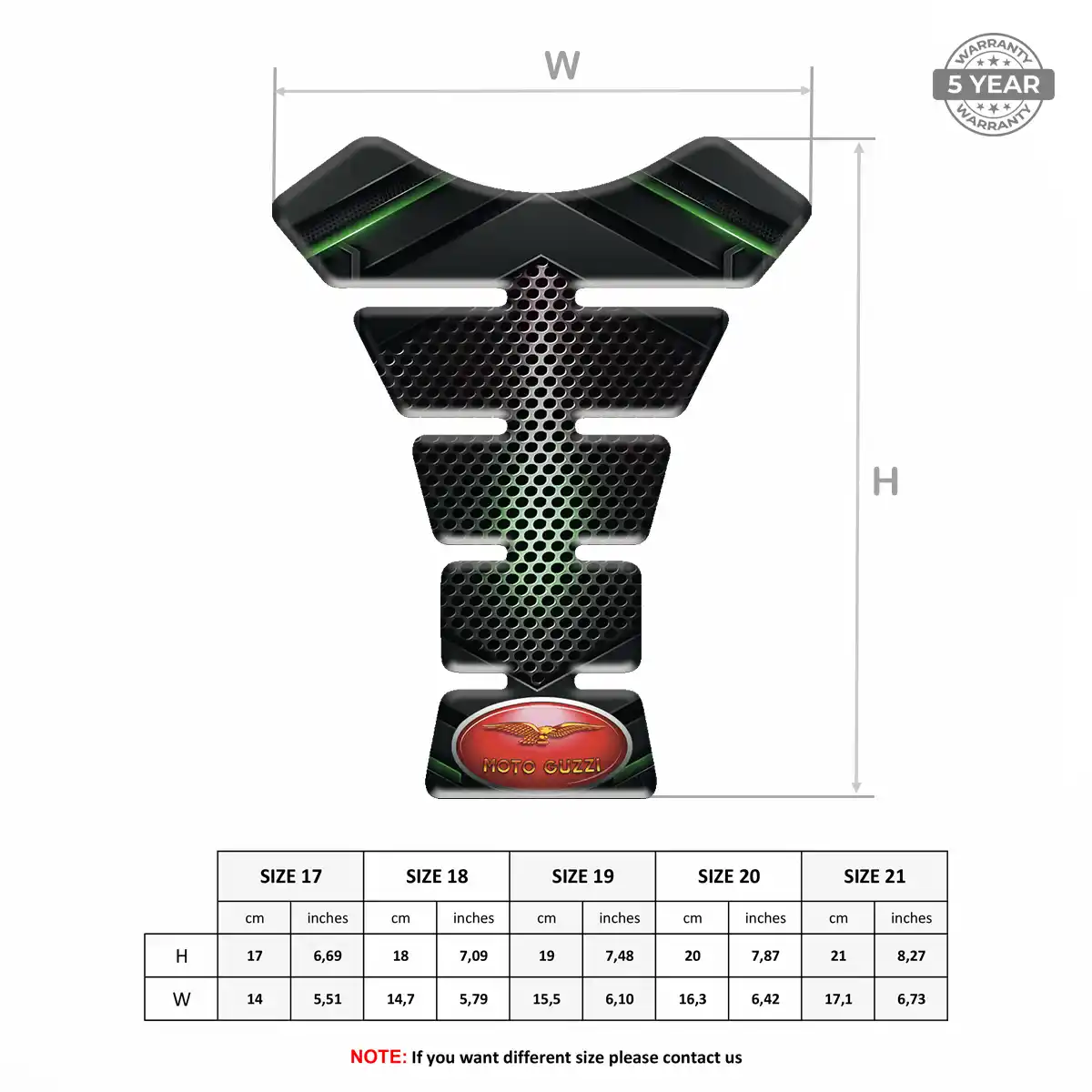 Moto Guzzi Motorcycle Tank Decal Sleek Style