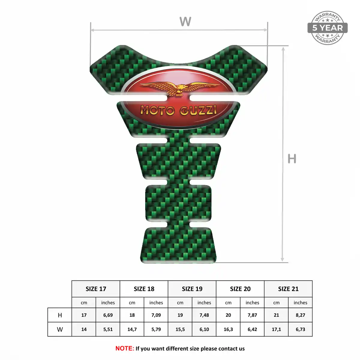 Moto Guzzi Motorcycle Tank Pad Refined Design