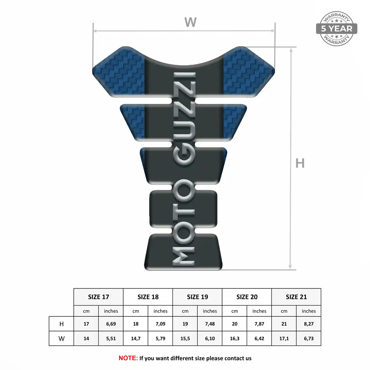 Moto Guzzi Motorcycle Tank Pad Superior Craft