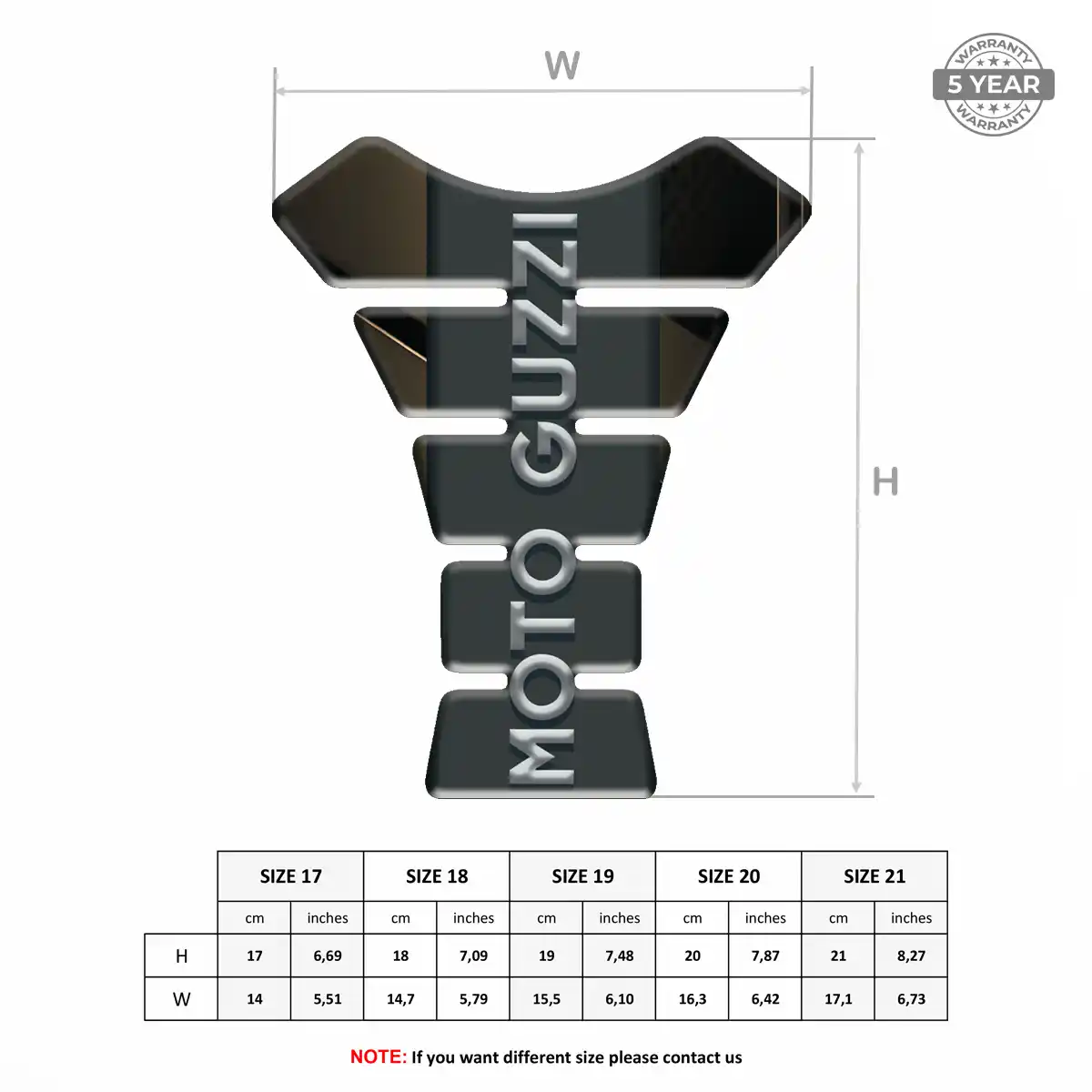 Moto Guzzi Motorcycle Tank Protector Prime Quality