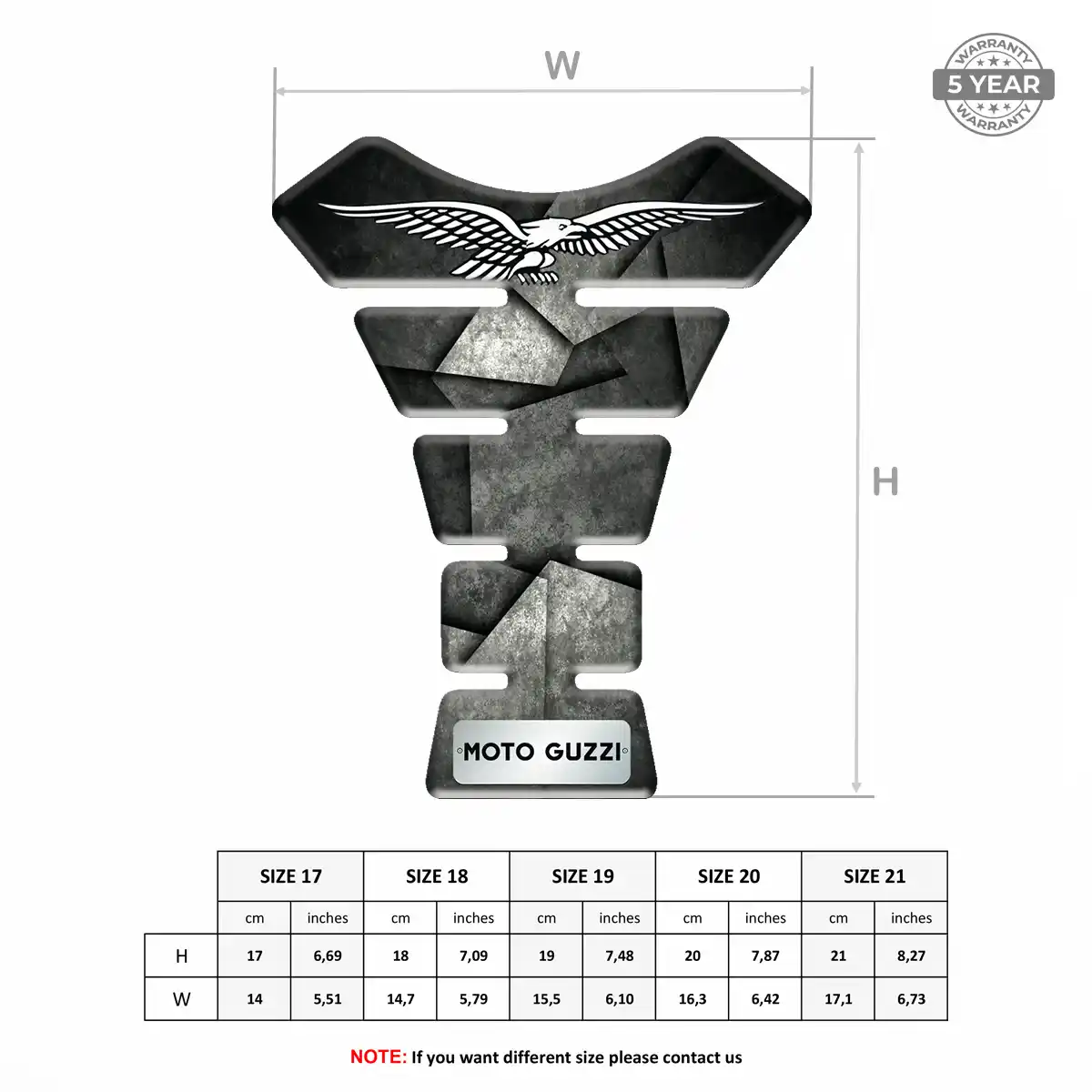 Moto Guzzi Motorcycle Tank Protector Refined Design