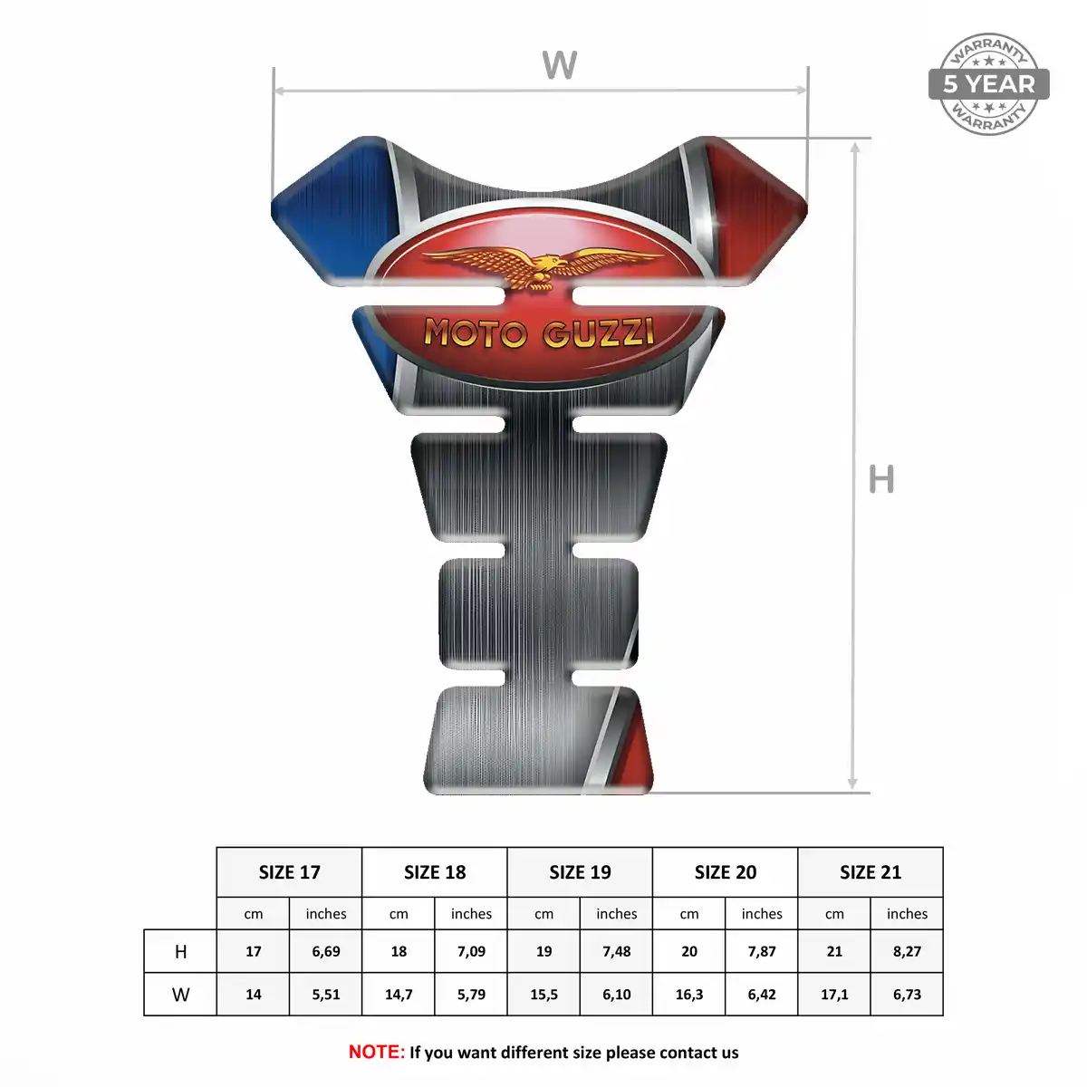 Moto Guzzi Resin Tank Pad Prime Quality