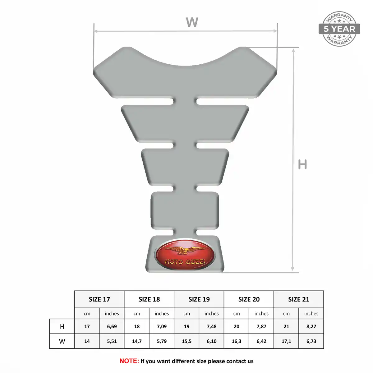 Moto Guzzi Resin Tank Pad Superior Craft