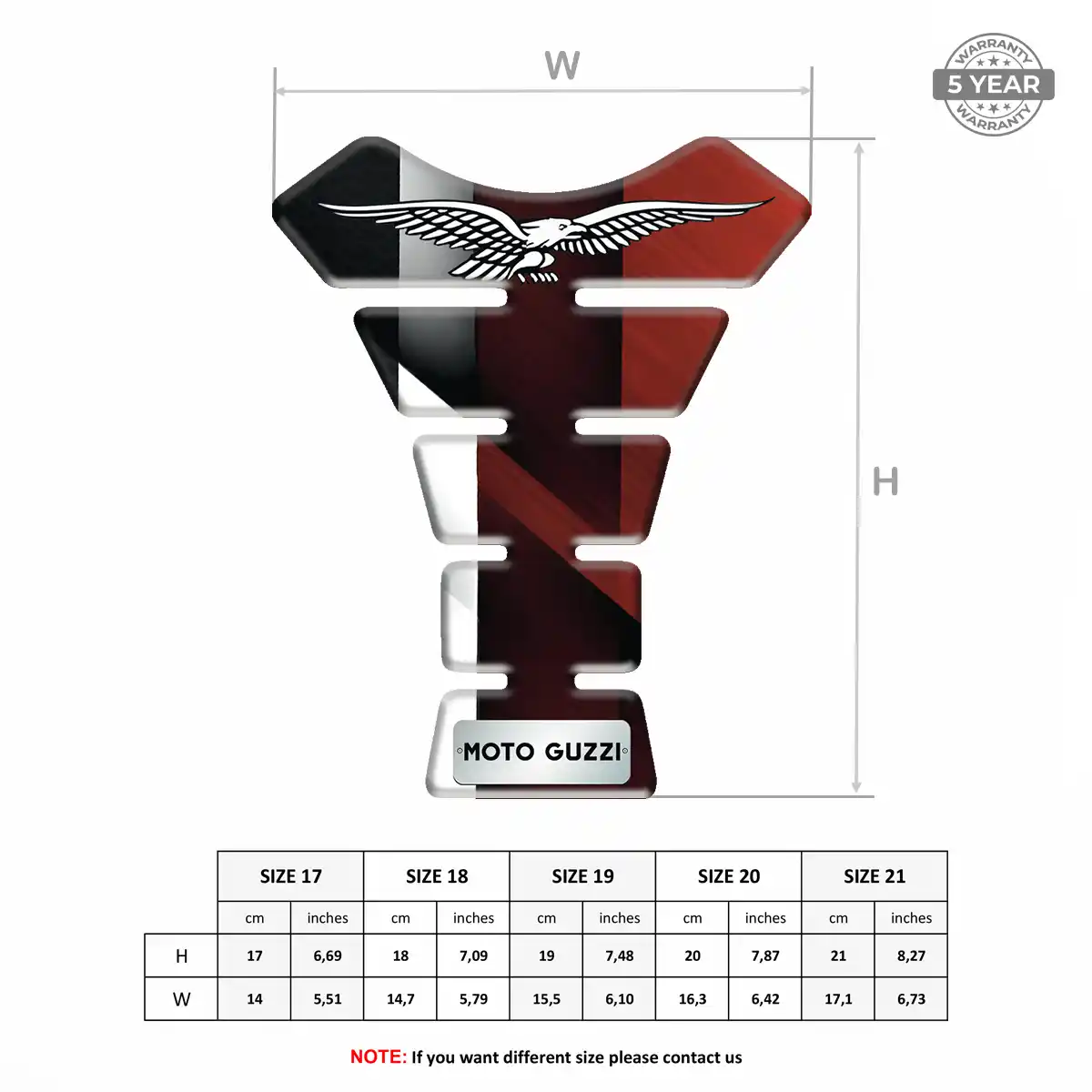 Moto Guzzi Tank Decal Prime Quality