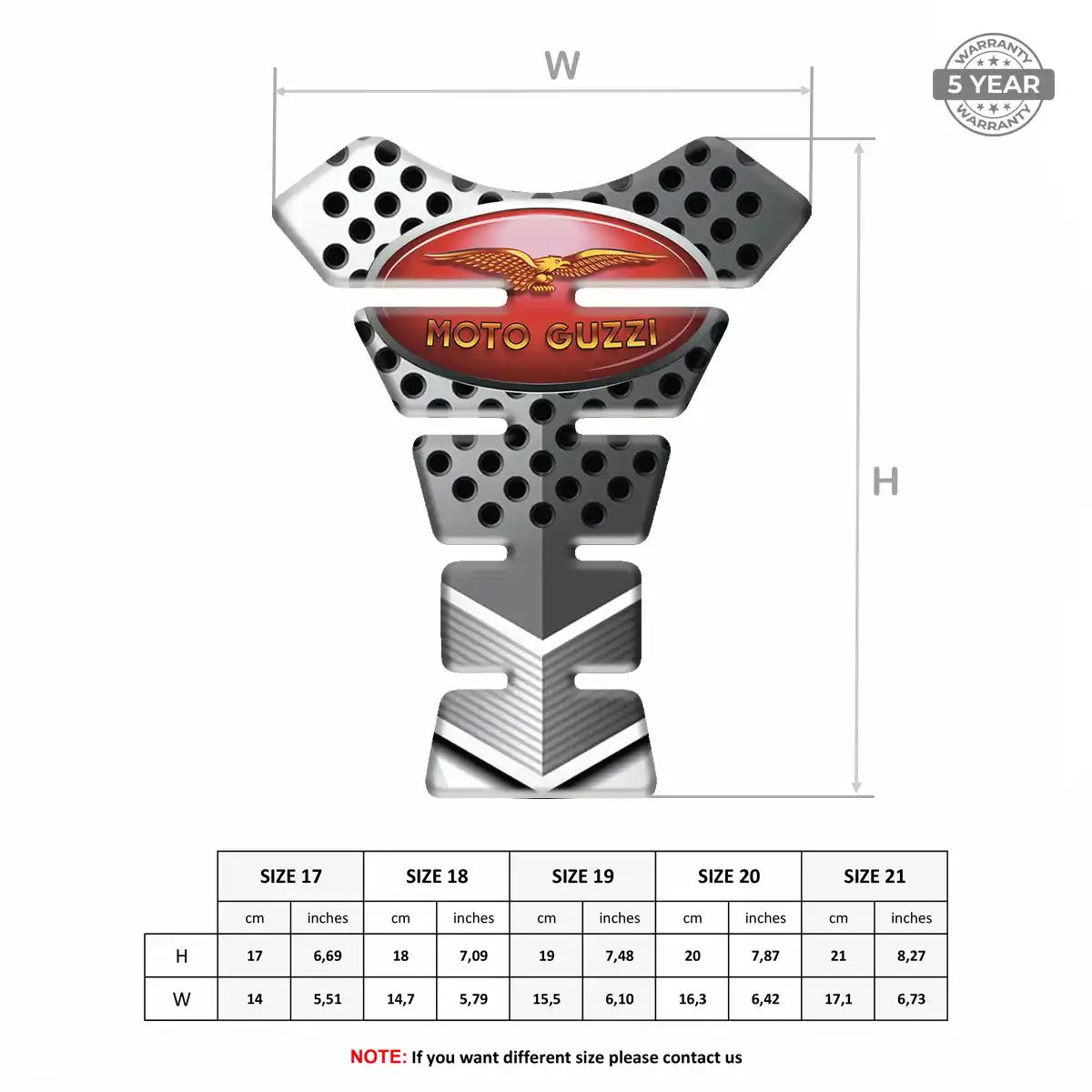 Moto Guzzi Tank Fuse Pad Motorbike Prime Quality