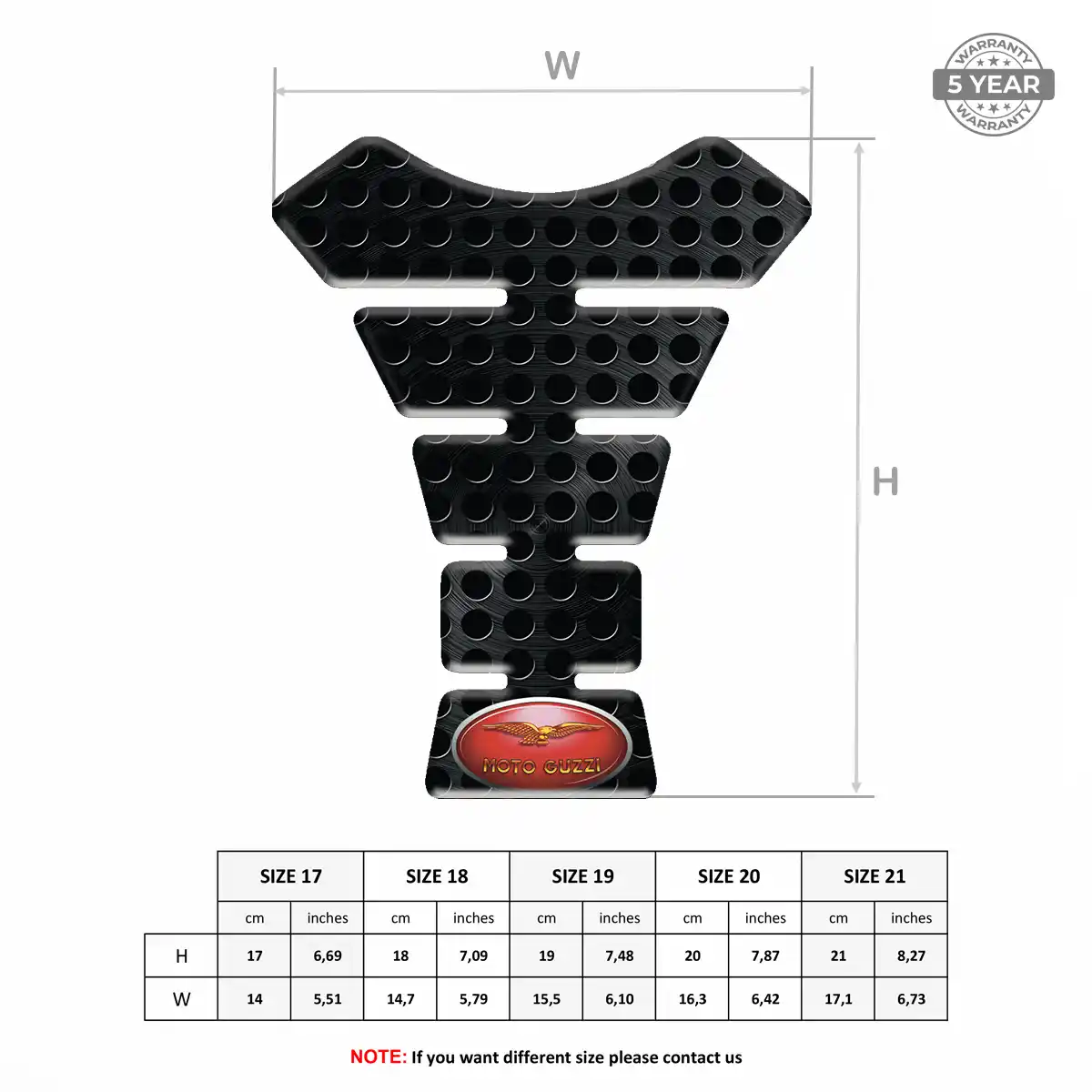 Moto Guzzi Tank Fuse Pad Motorbike Sleek Style