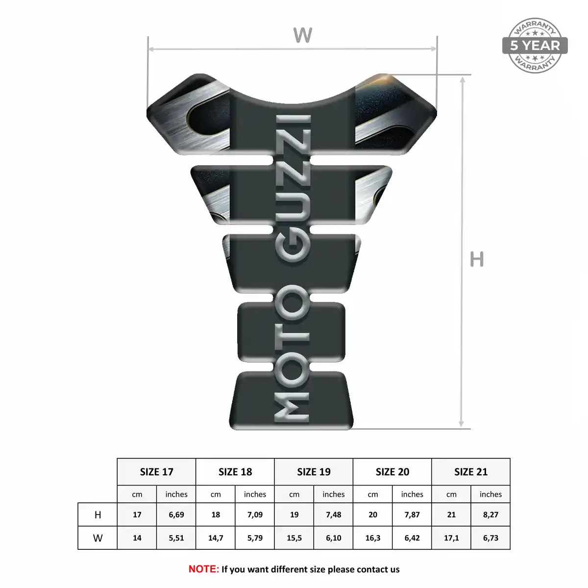 Moto Guzzi Tank Fuse Pad Motorcycle Signature Grade