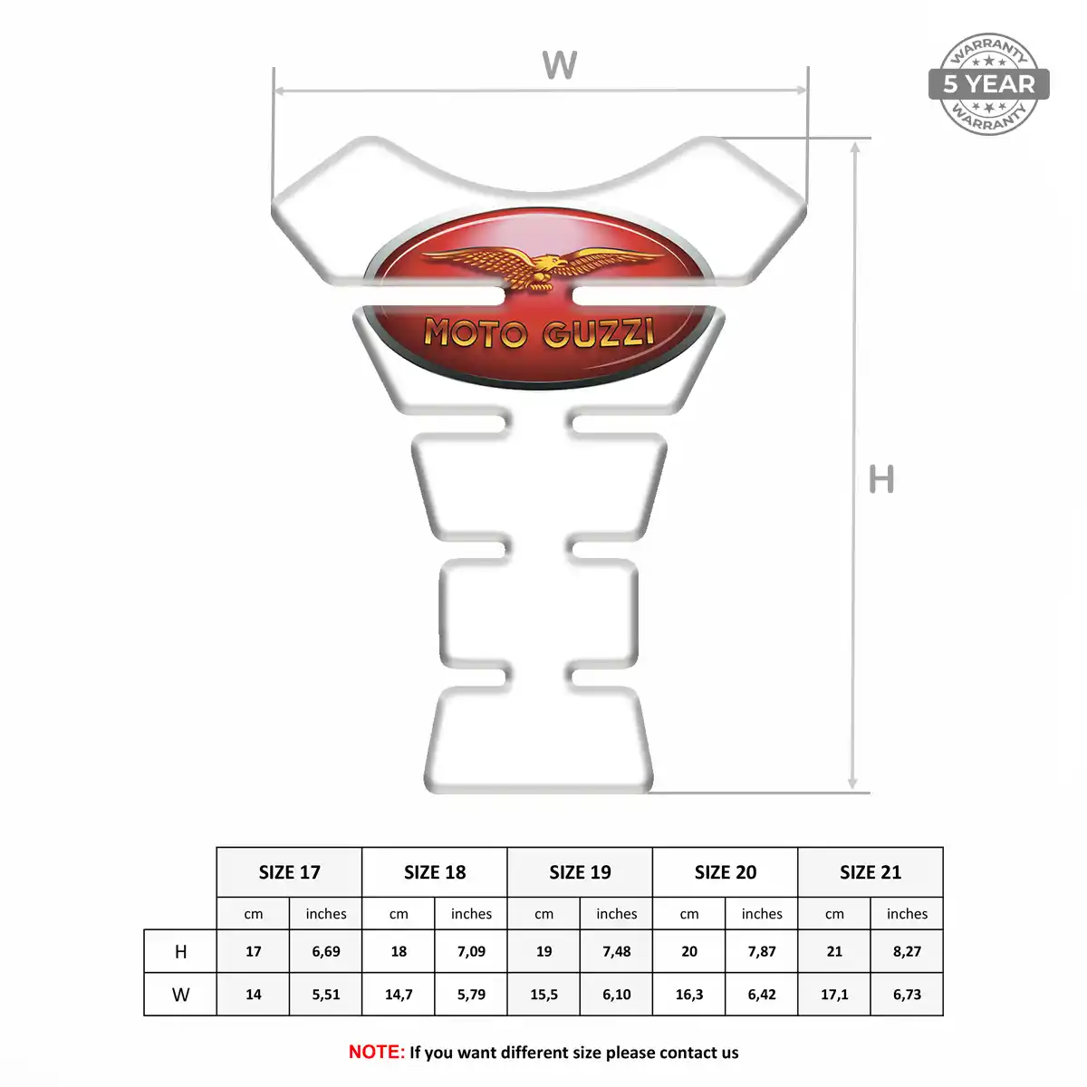 Moto Guzzi Tank Fuse Protector Motorbike Elite Finish