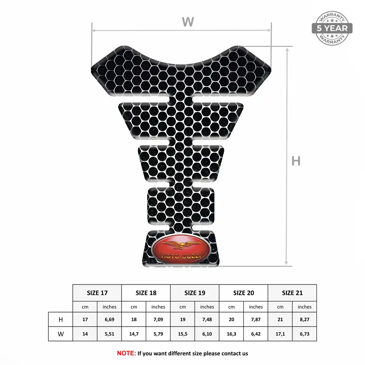 Moto Guzzi Tank Fuse Protector Motorcycle Elite Finish