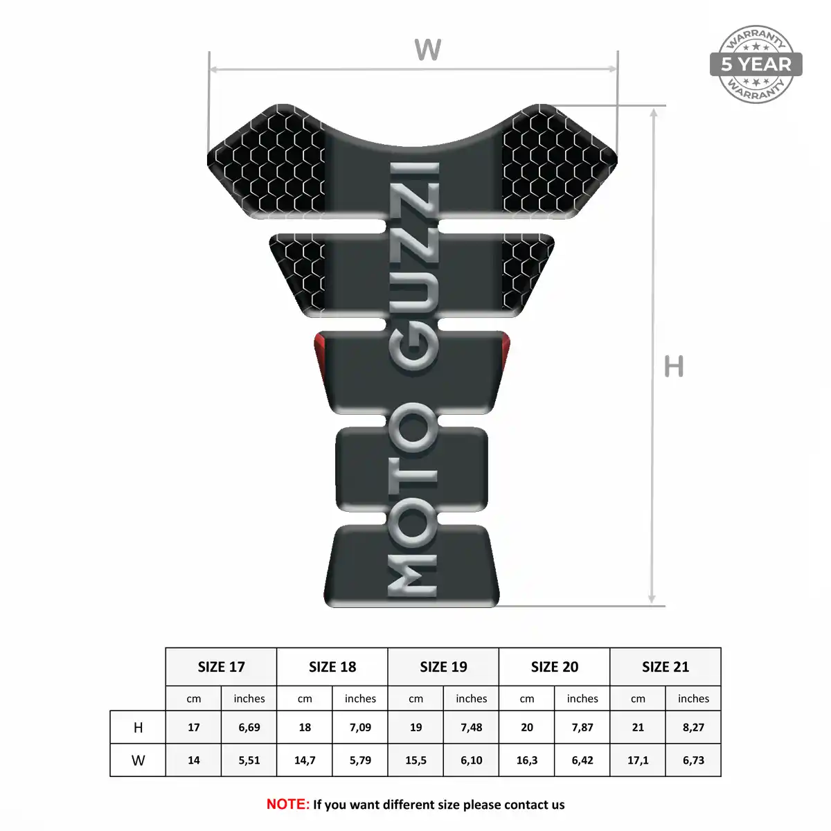 Moto Guzzi Tank Grip Pad Elite Finish