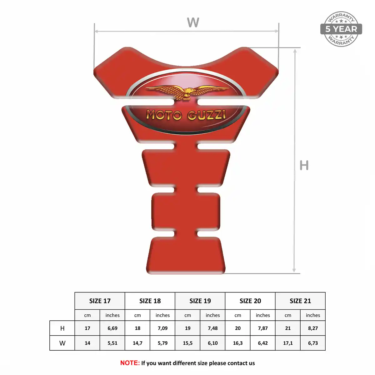 Moto Guzzi Tank Guard Motorbike Elite Finish