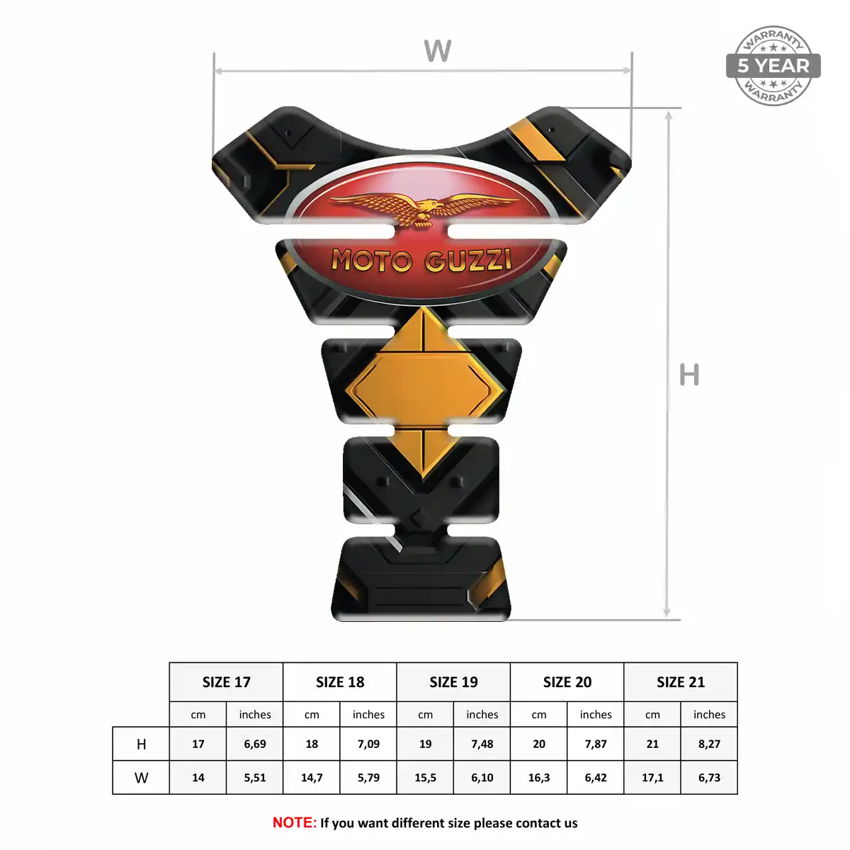 Moto Guzzi Tank Guard Motorbike Signature Grade