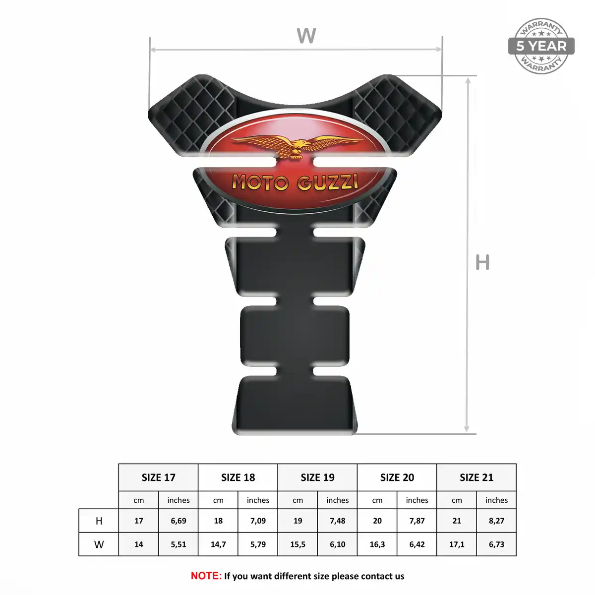 Moto Guzzi Tank Guard Pad Elite Finish