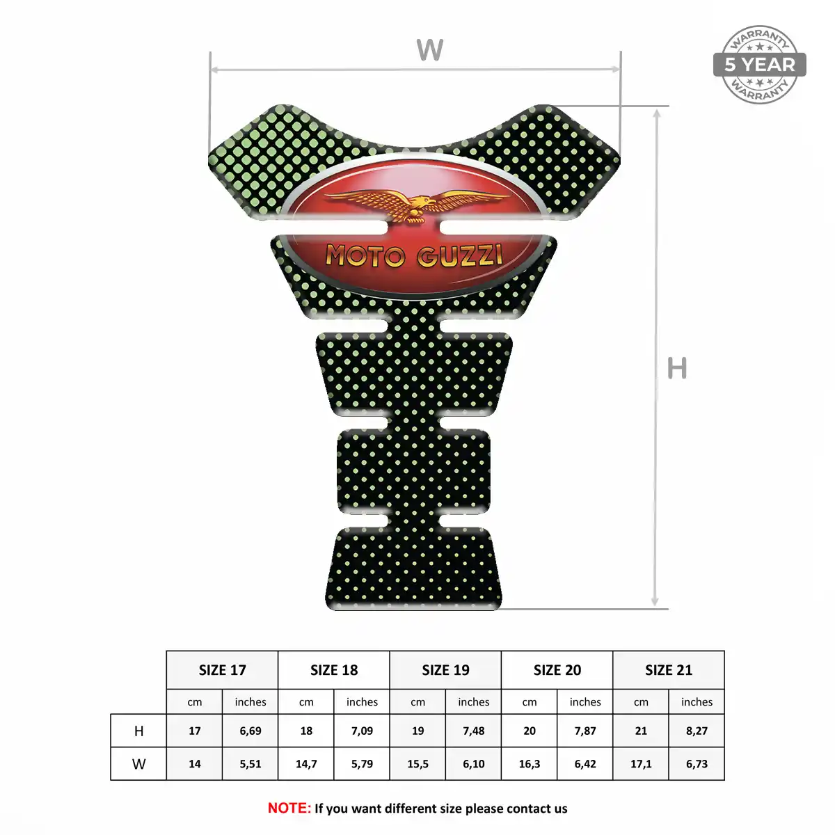 Moto Guzzi Tank Guard Pad Motorbike Refined Design