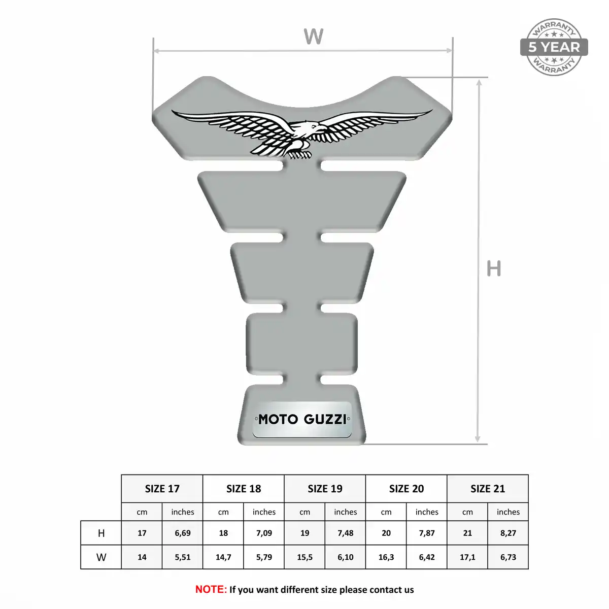 Moto Guzzi Tank Guard Pad Motorcycle Signature Grade