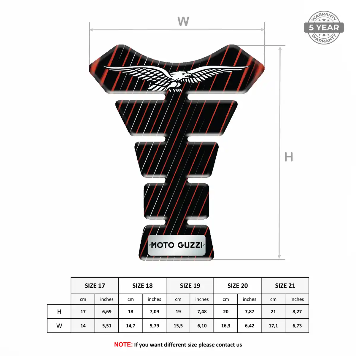 Moto Guzzi Tank Guard Pad Motorcycle Sleek Style