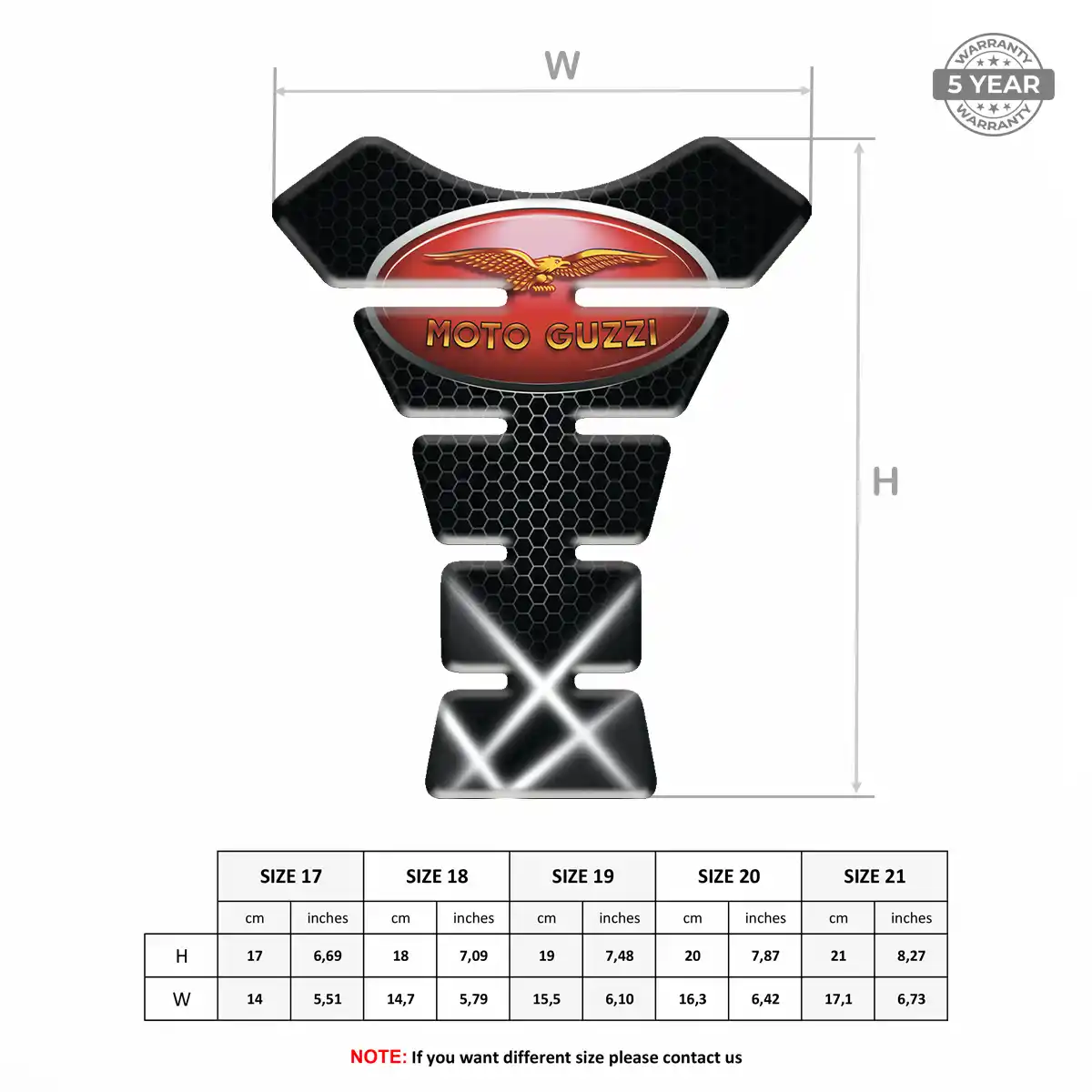 Moto Guzzi Tank Guard Pads Signature Grade