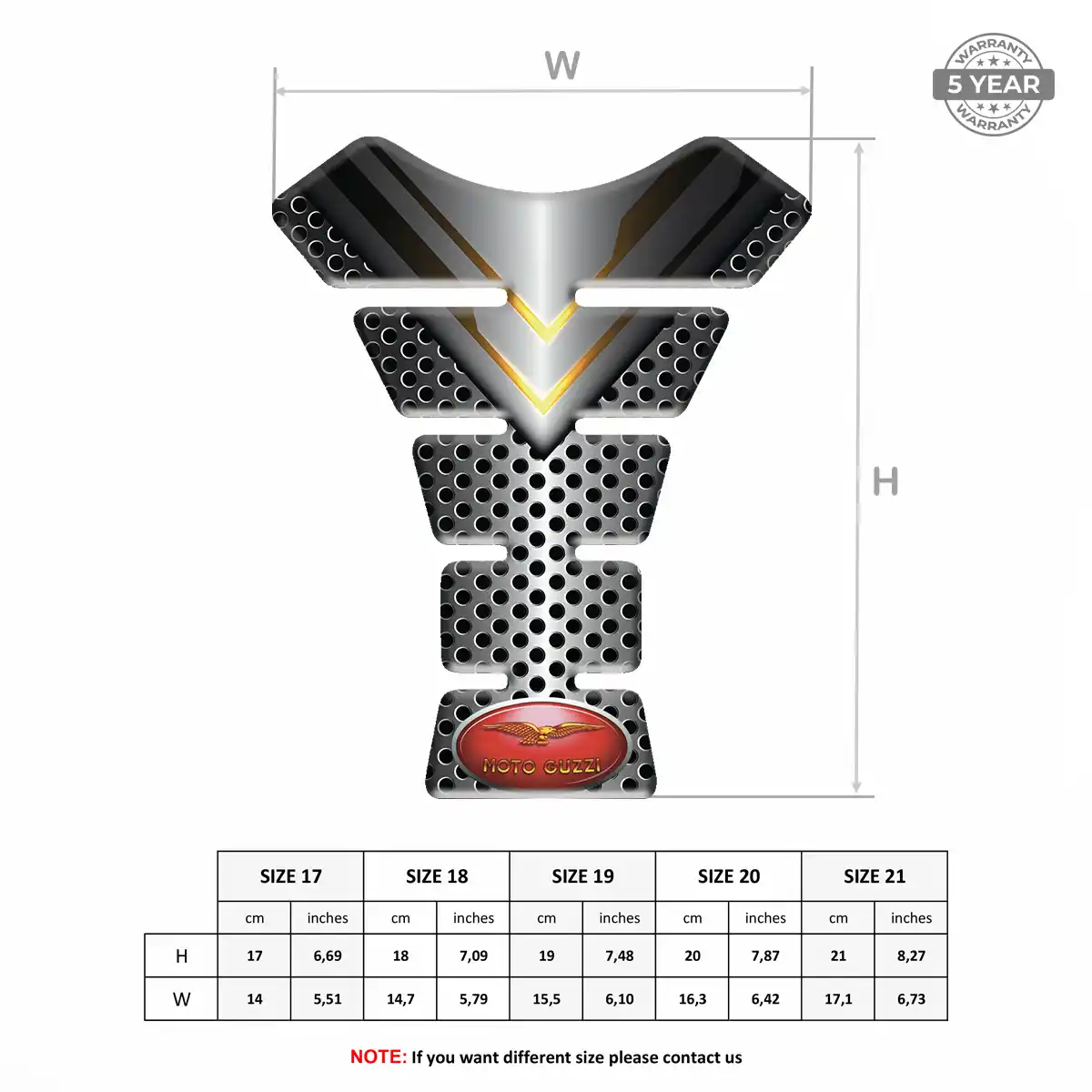 Moto Guzzi Tank Guard Protector Motorbike Prime Quality