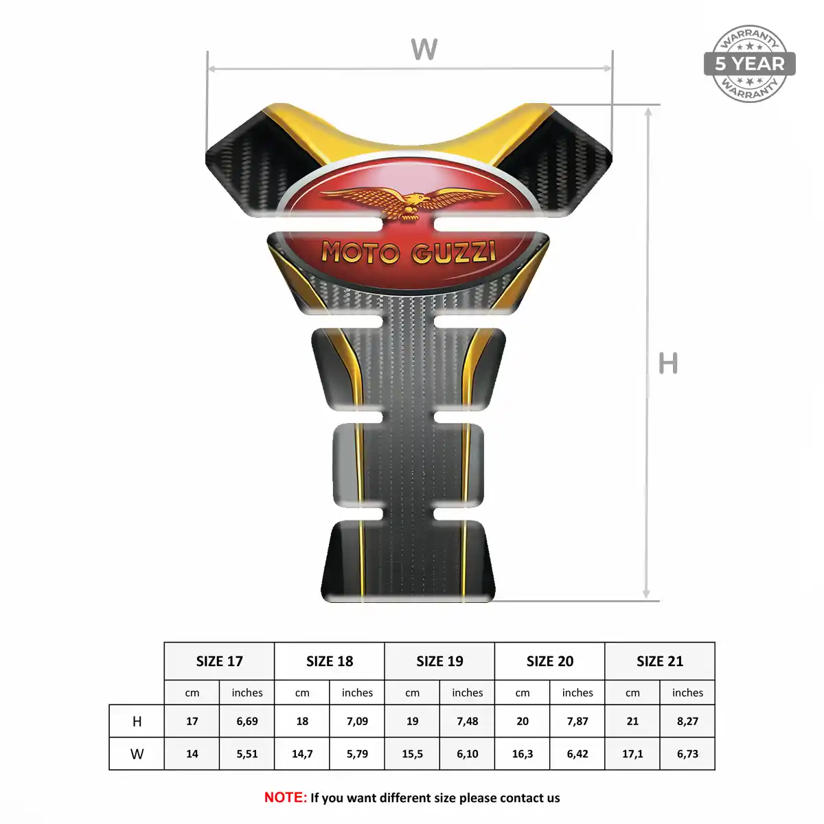 Moto Guzzi Tank Guard Protector Motorbike Sleek Style