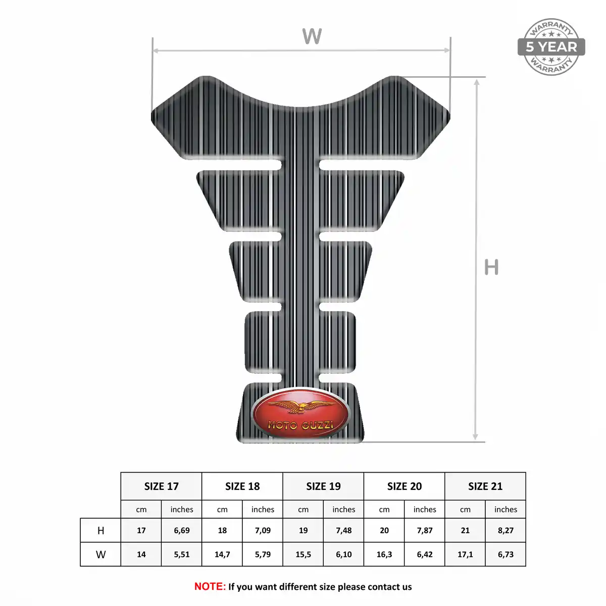 Moto Guzzi Tank Guard Protector Motorcycle Prime Quality