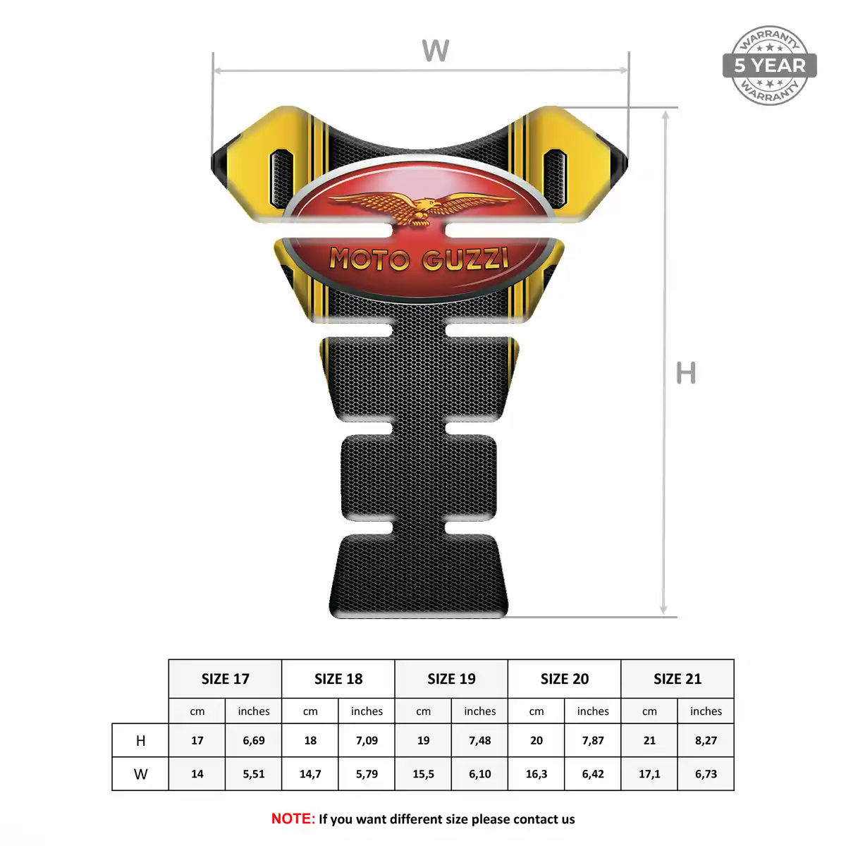 Moto Guzzi Tank Guard Protector Motorcycle Sleek Style