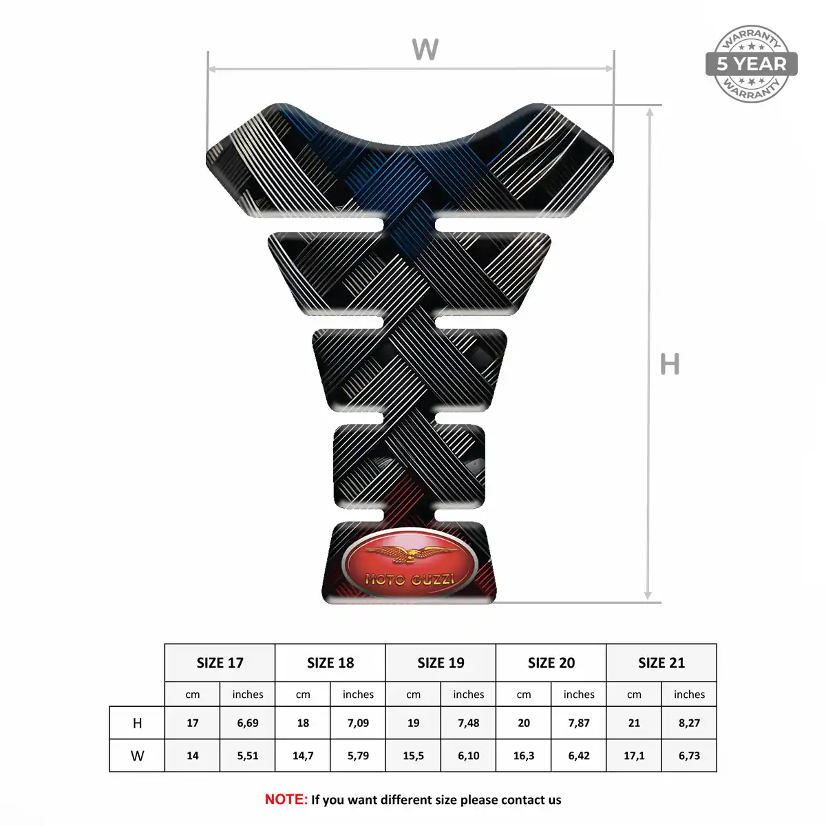 Moto Guzzi Tank Guards Motorcycle Elite Finish