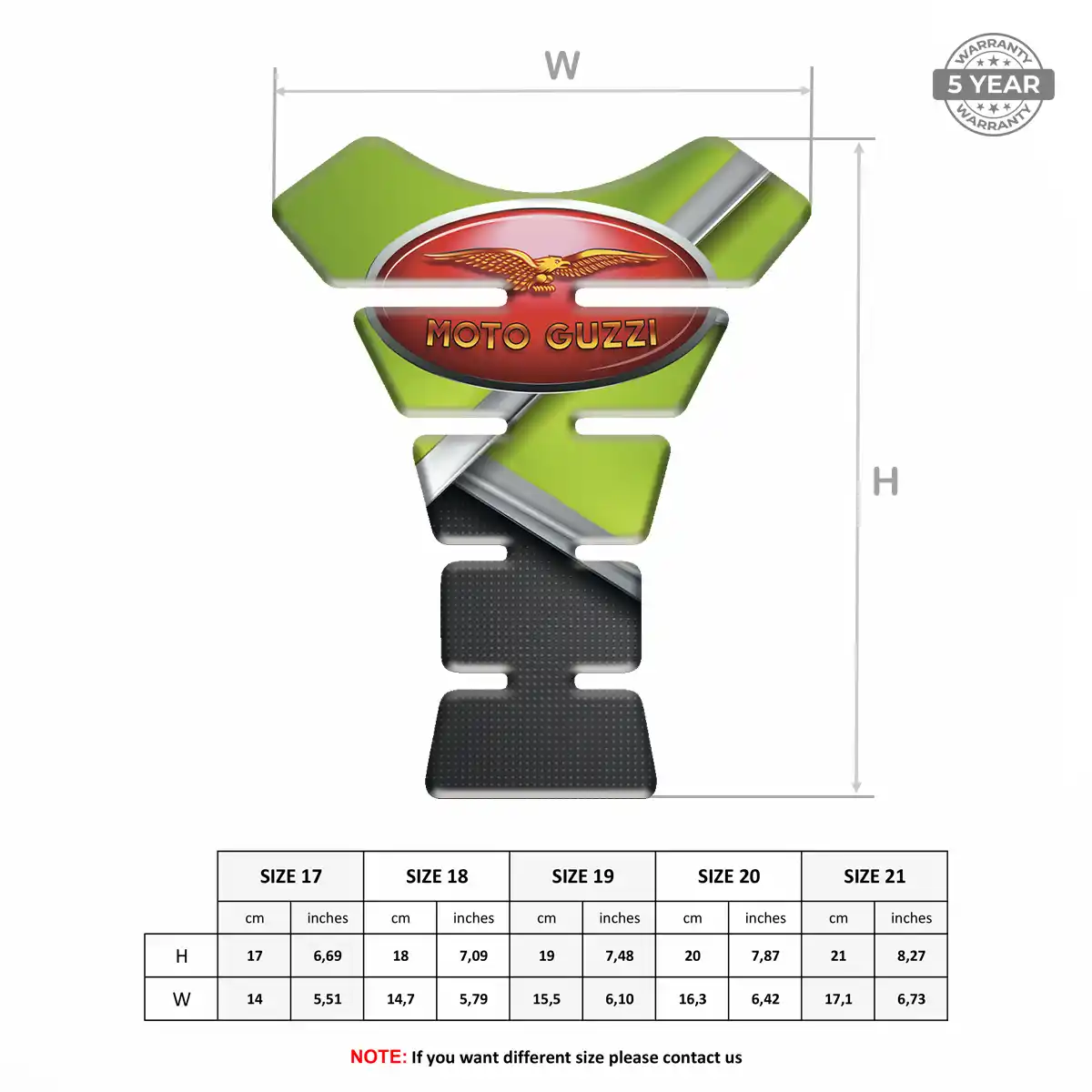 Moto Guzzi Tank Knee Pad Elite Finish