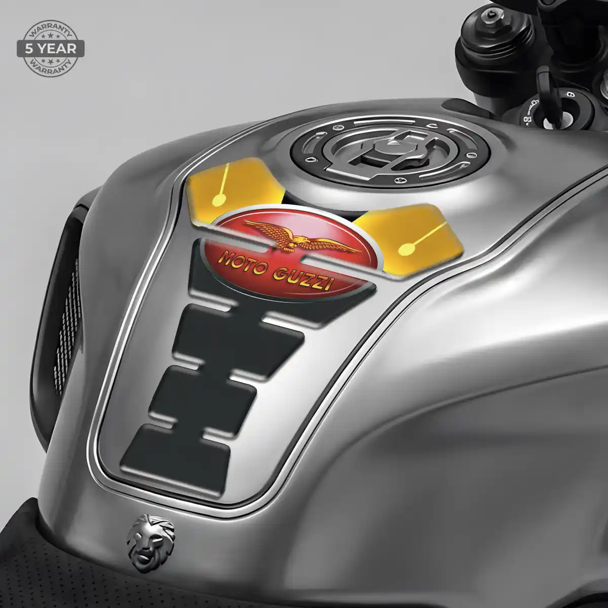 Moto Guzzi Tank Knee Pad Refined Design