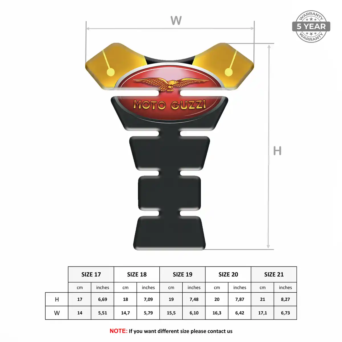 Moto Guzzi Tank Knee Pad Refined Design