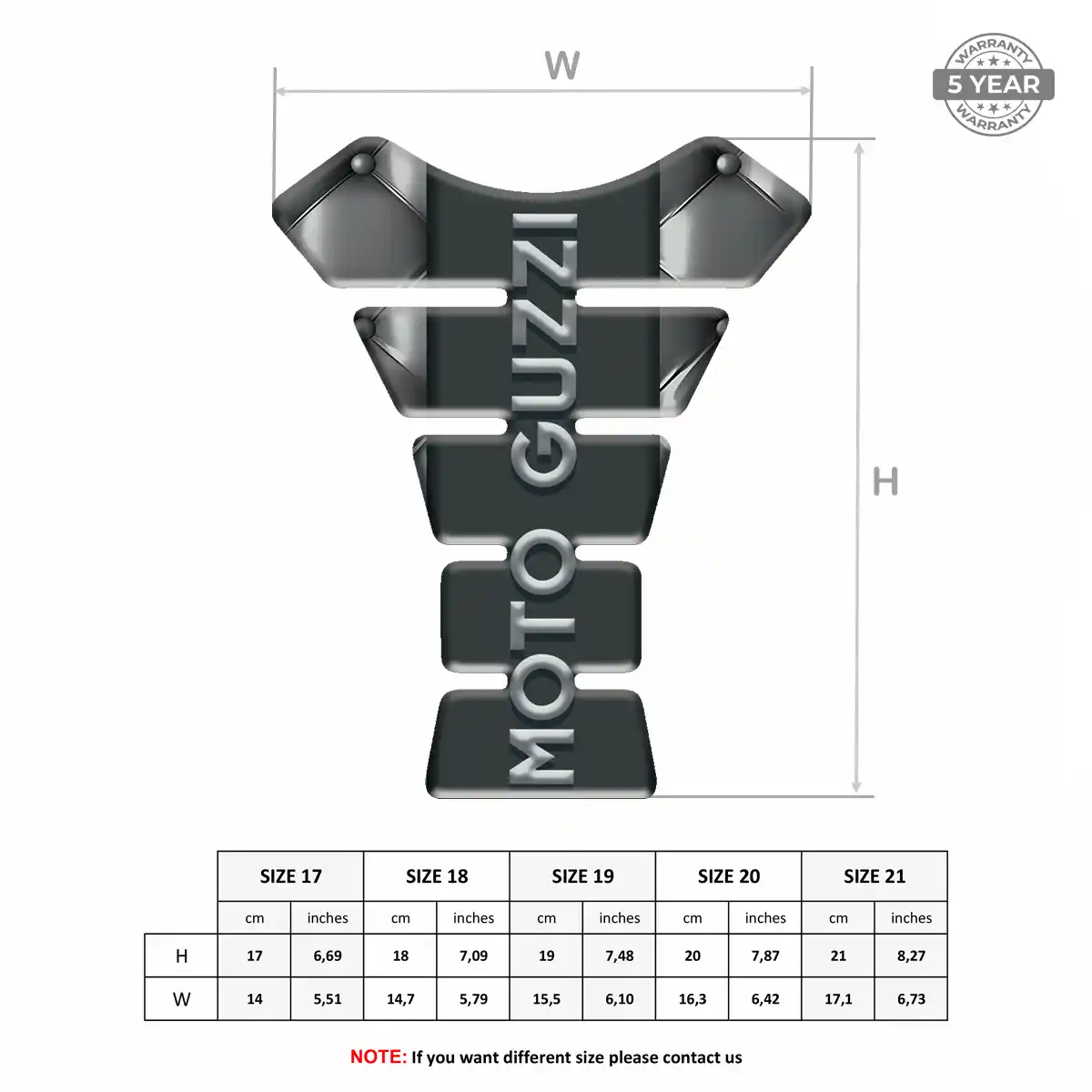 Moto Guzzi Tank Pad Elite Finish
