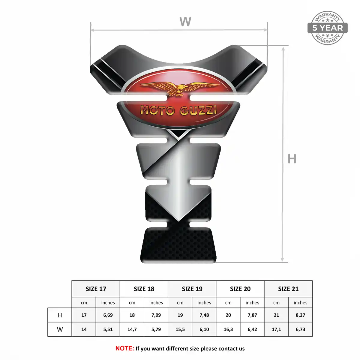 Moto Guzzi Tank Pad Guard Motorbike Refined Design