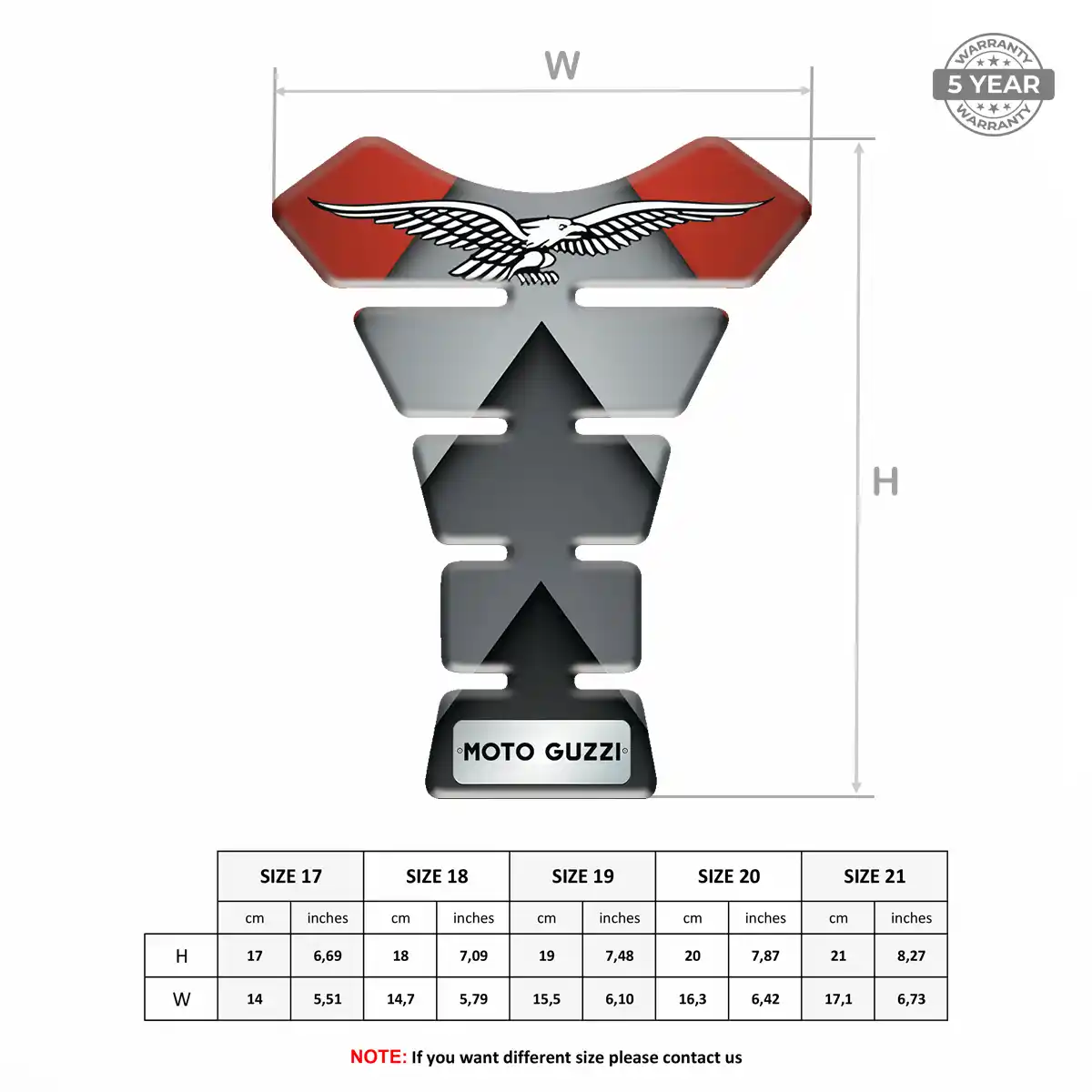 Moto Guzzi Tank Pad Guard Motorbike Superior Craft