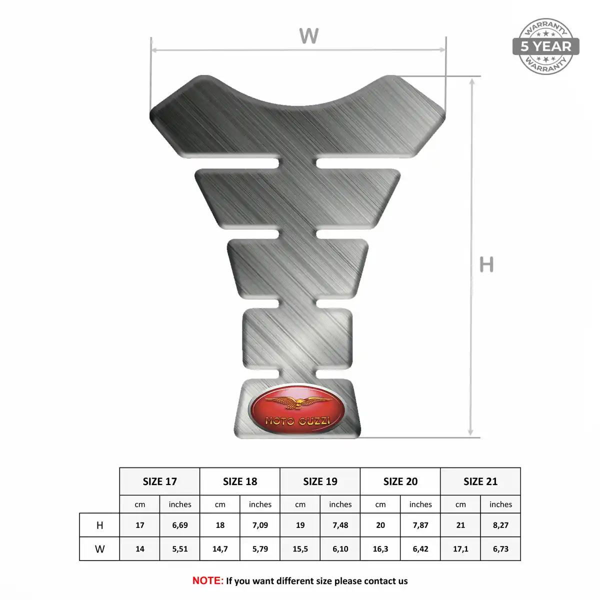 Moto Guzzi Tank Pad Guard Motorcycle Sleek Style