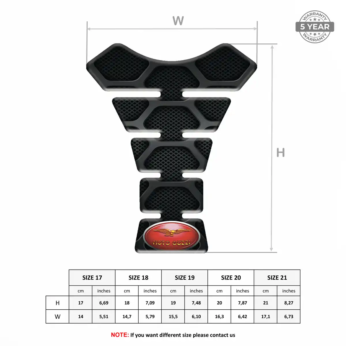 Moto Guzzi Tank Pad Guard Motorcycle Superior Craft