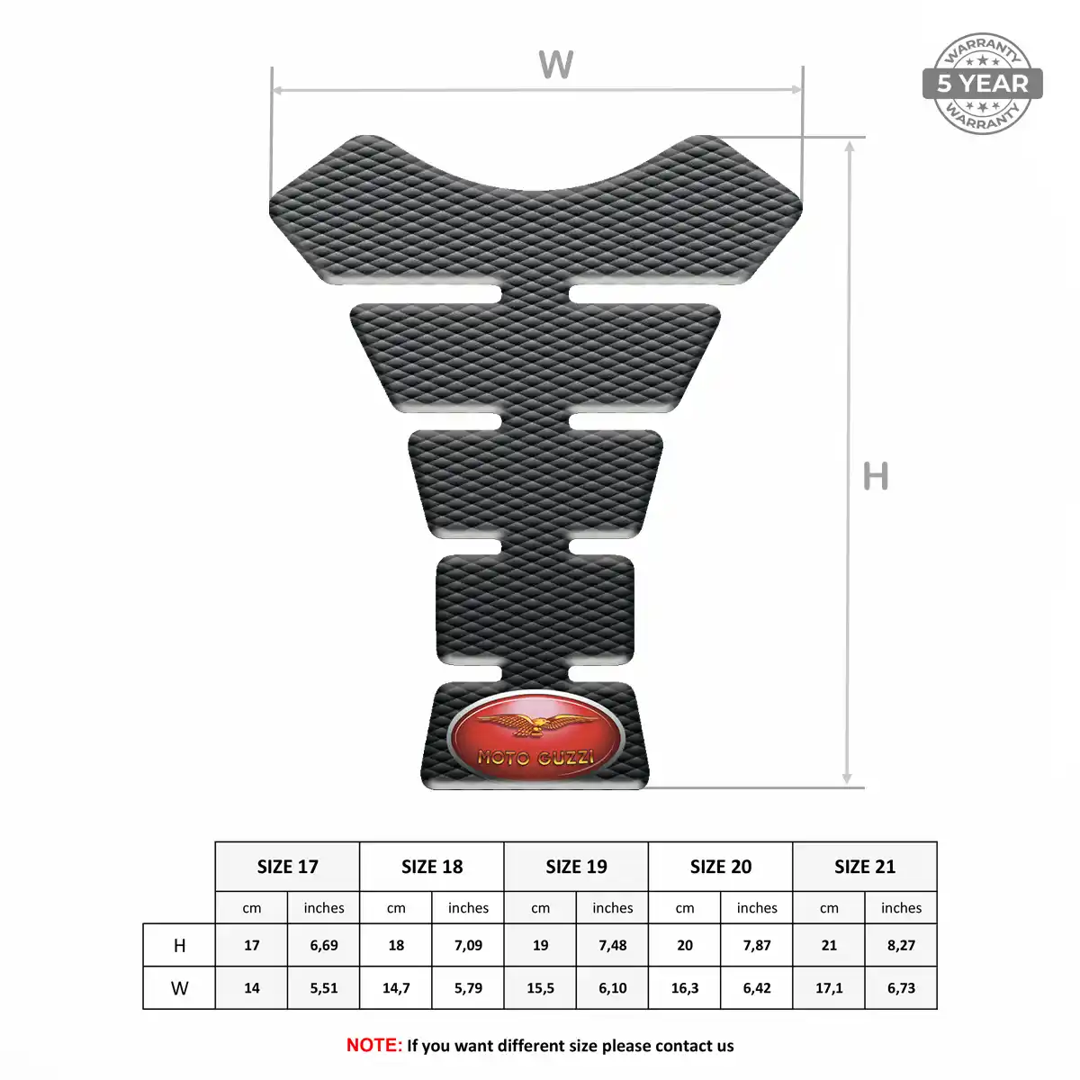 Moto Guzzi Tank Pad Guard Signature Grade