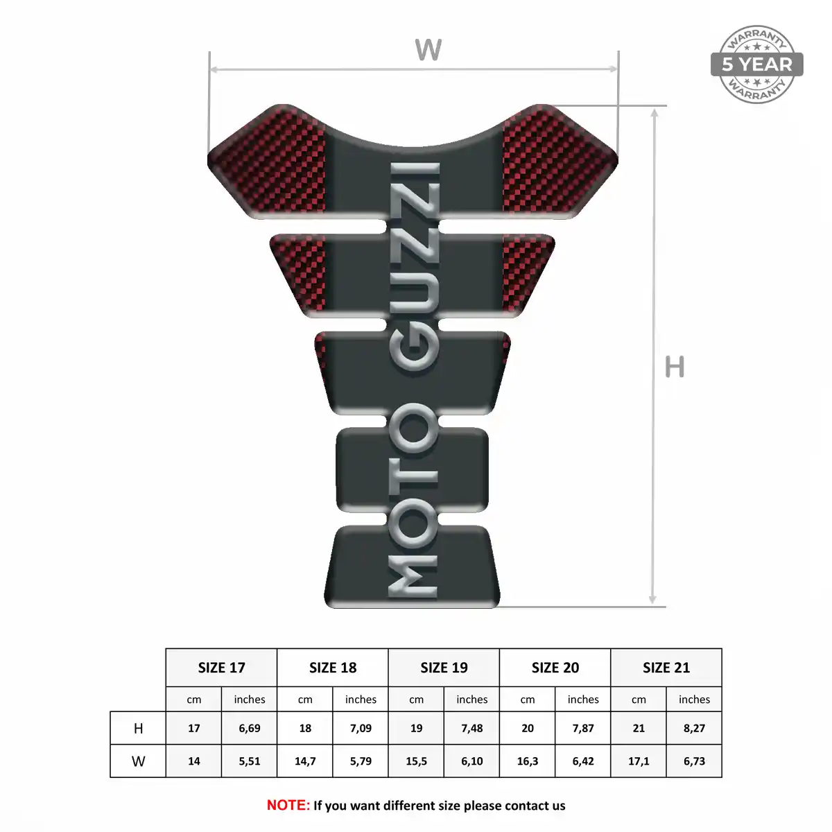 Moto Guzzi Tank Pad Motorbike Prime Quality