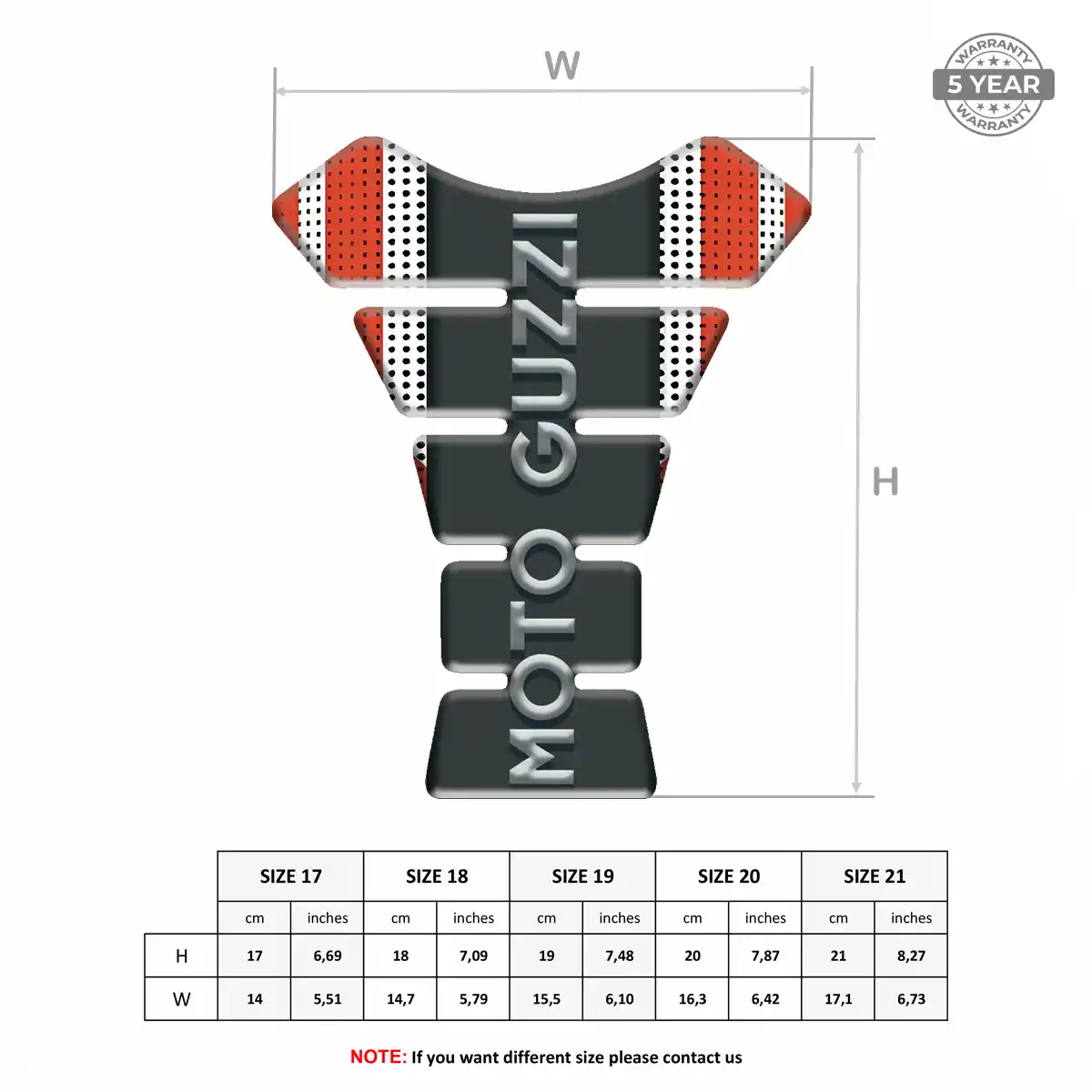 Moto Guzzi Tank Pad Motorbike Signature Grade