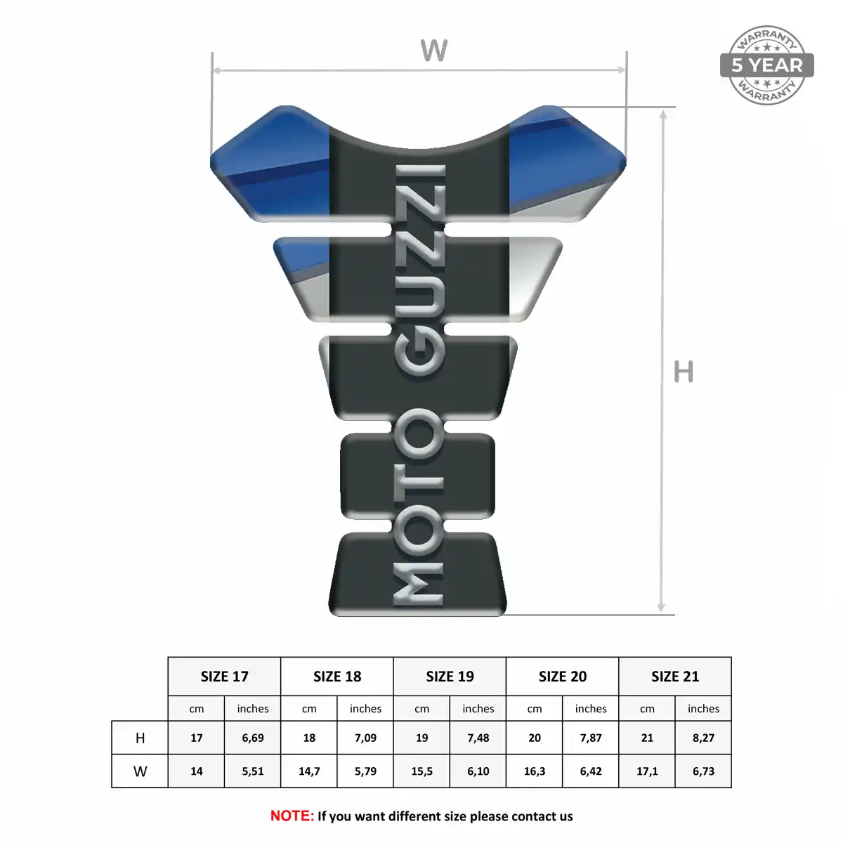 Moto Guzzi Tank Pad Motorbike Sleek Style