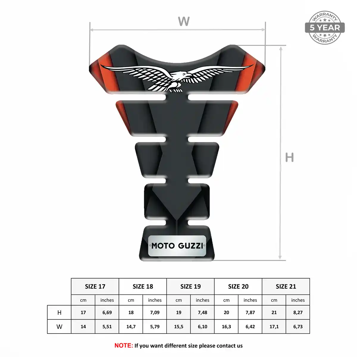Moto Guzzi Tank Pad Motorcycle Prime Quality