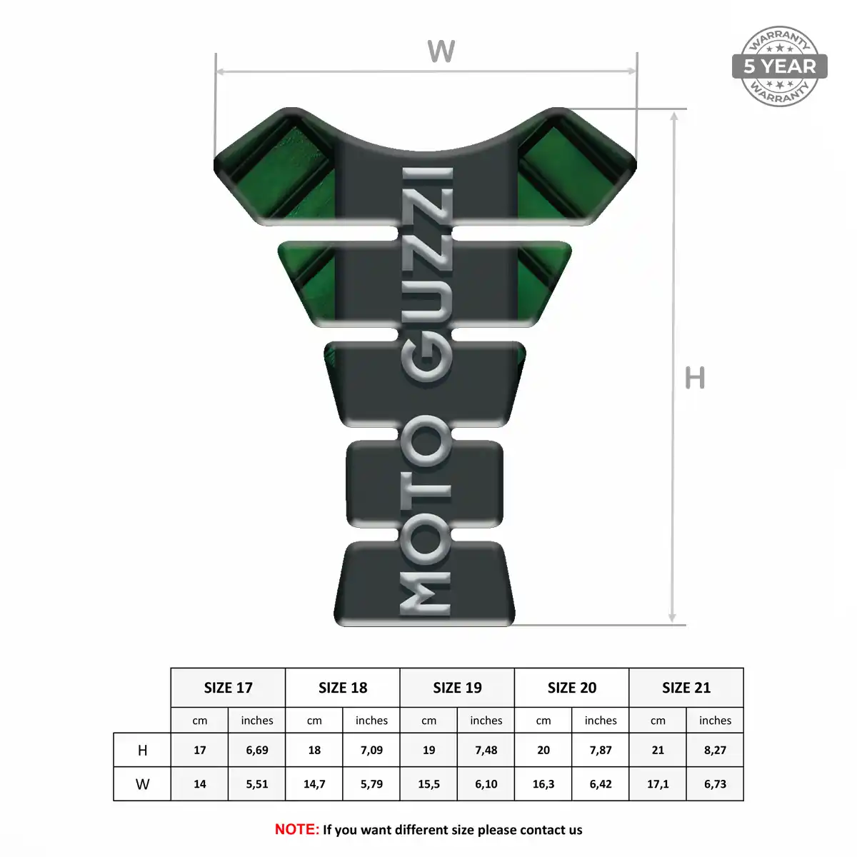 Moto Guzzi Tank Pad Motorcycle Sleek Style
