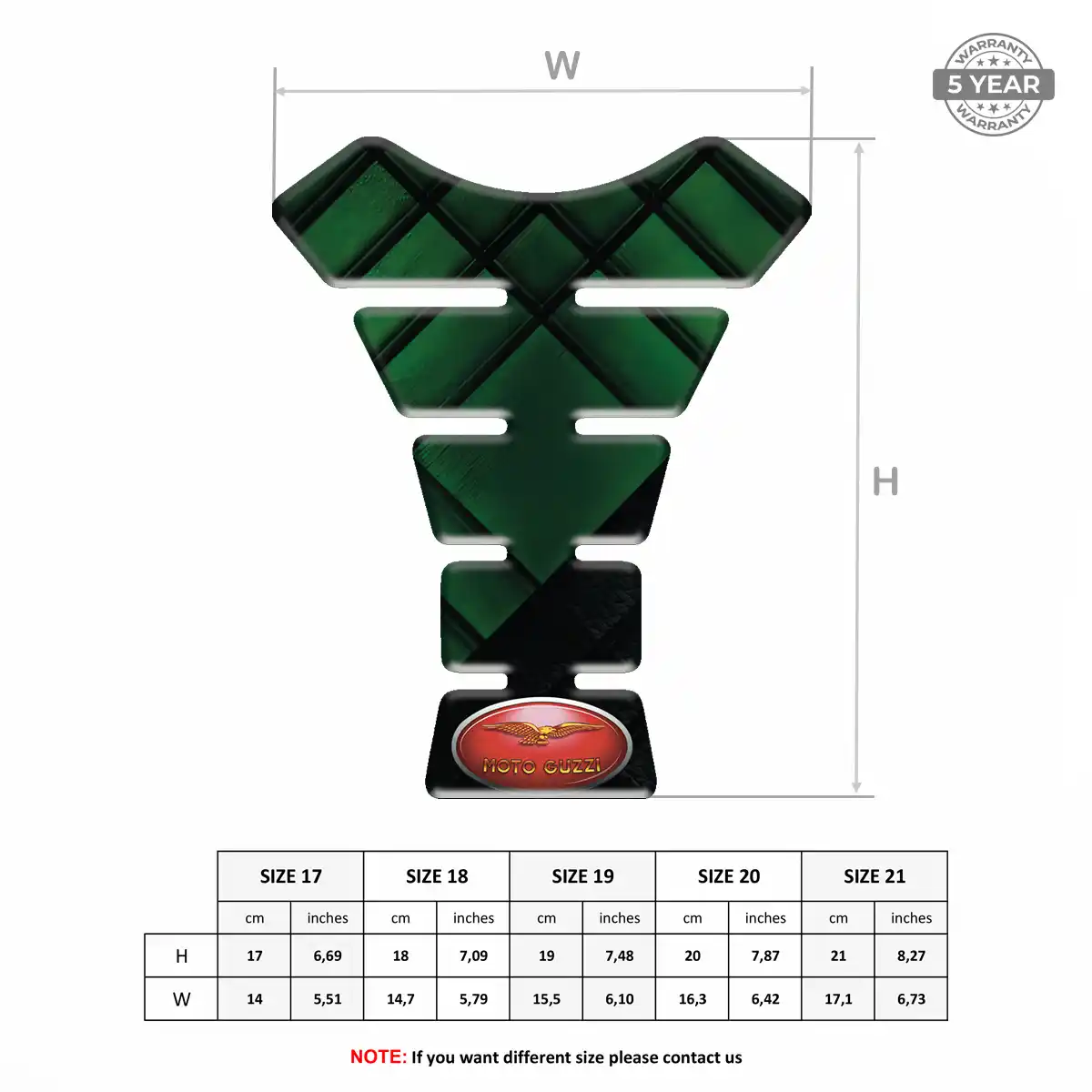 Moto Guzzi Tank Pad Protector Motorbike Prime Quality