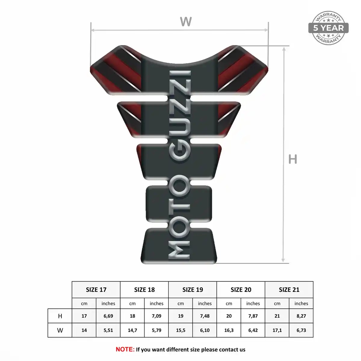 Moto Guzzi Tank Pad Protector Motorbike Refined Design