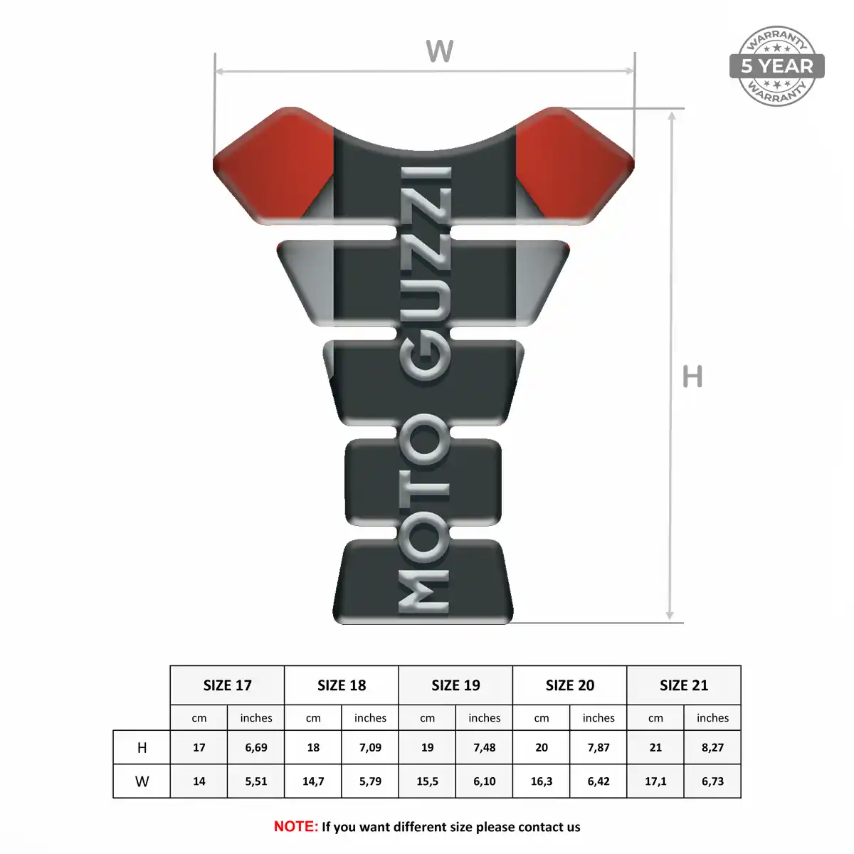 Moto Guzzi Tank Pad Protector Motorbike Sleek Style