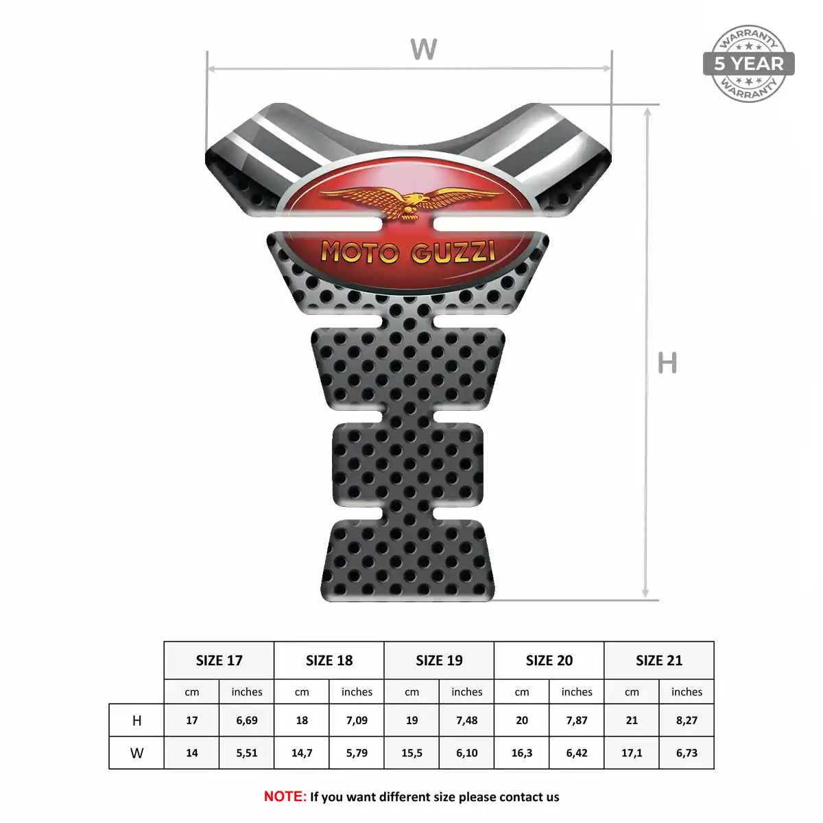 Moto Guzzi Tank Pad Protector Motorbike Superior Craft