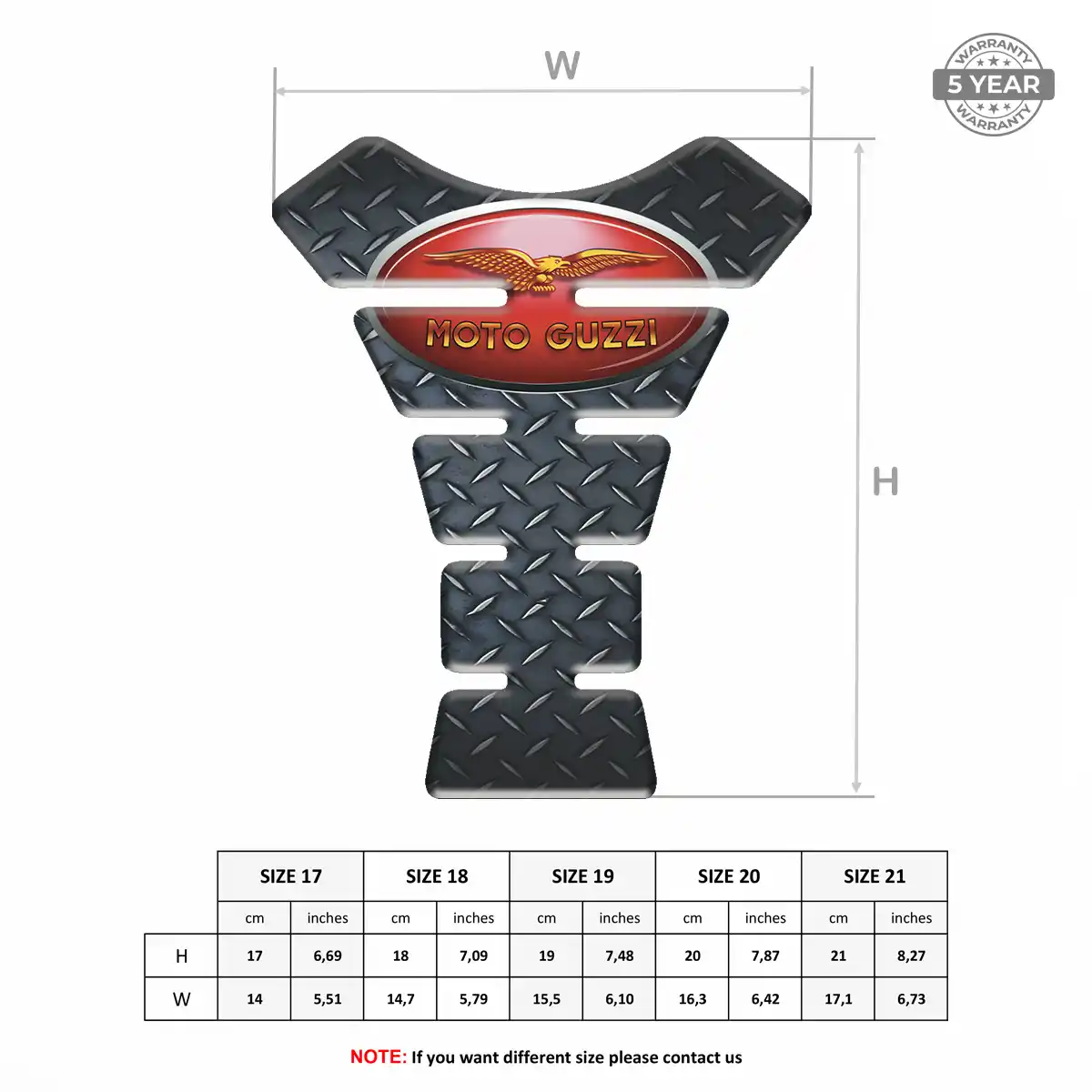 Moto Guzzi Tank Pad Protector Motorcycle Prime Quality